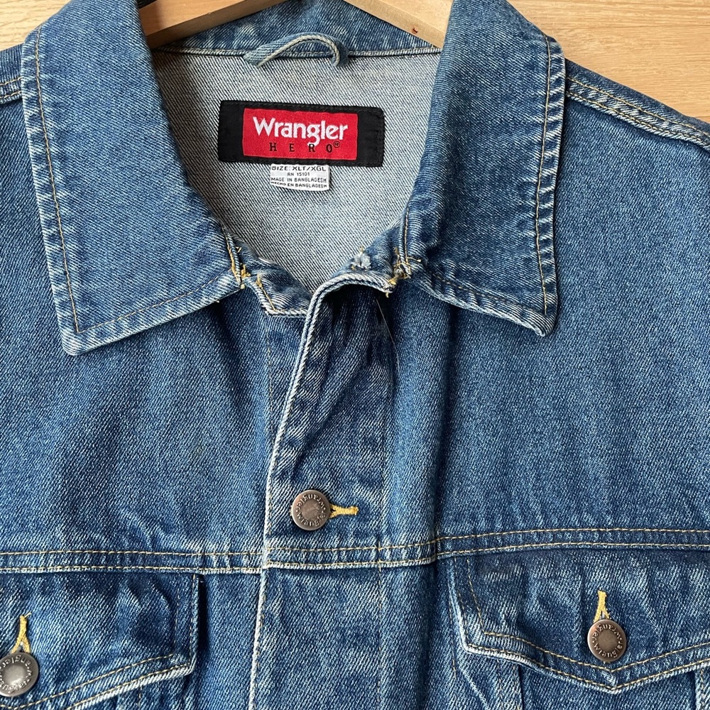 WRANGLER Demim Work Jacket Size XL Tall - Picture 3 of 13
